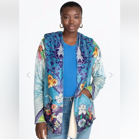 Johnny Was Biya Shellinay Sherpa Jacket with Tote Gift Bag - Picture 4 of 16